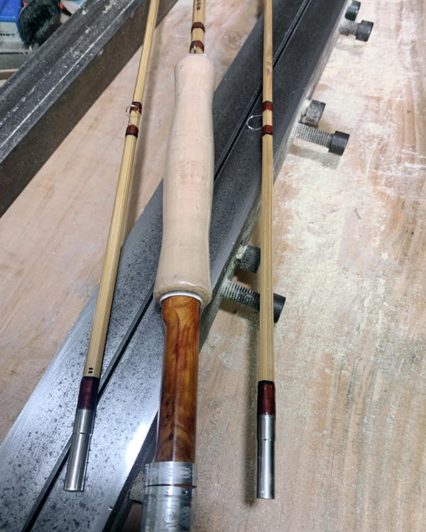  Zhu New Split Bamboo Spinning Rod,7'3,2 Piece.Hand Made Bait  Rod,7-Feet 3-Inch, Medium : Sports & Outdoors