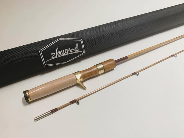 ZHUSROD Bamboo Casting Rod with Carrying Case UL