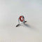 10mm Red /Agate Fly Rod Stripping Guide / Bright Nickel Silver Frame